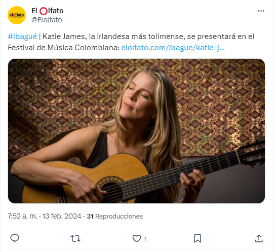 R_4-2024-02-13_-Ibague-Katie-James--la-irlandesa-mas-tolimense--se-presentara-en-el-Festival-de-Musica-Colombiana_Twitter_Elolfato